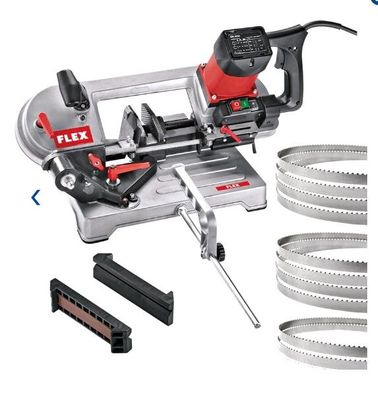 Flex SBG 4910 Metall-Bandsäge + 4xSägebänder + Spannbacken # 406236