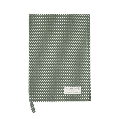 Geschirrtuch MICRO DOTS olive green grün weiß Küchentuch von Krasilnikoff