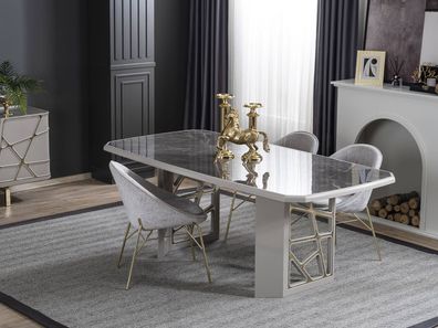 Esszimmer Moderne Möbel Luxuriöser Esstisch 4X Stühle Moderne Garnitur