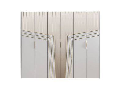 Moderner Weißer Kleiderschrank Holzschrank Schlafzimmer Luxus Möbel Neu