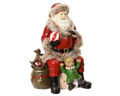 Weihnachtsmann aus Polyresin l9.7b13h19 cm rot Weihnachten Decoris