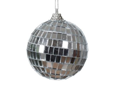 Weihnachtskugeln Schaumstoff d6l6 cm silber Weihnachten Decoris