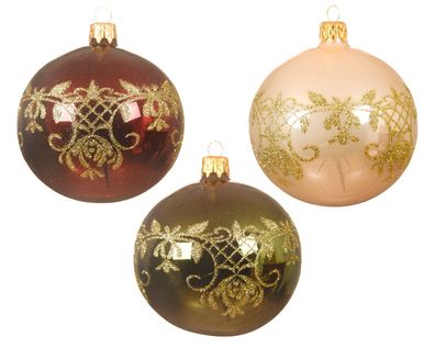 Weihnachtskugeln Glas d8 cm a3 I Weihnachten Decoris