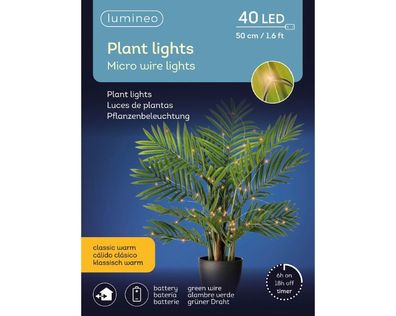 Pflanze Lichter l40h50 cm grün/kwrm Weihnachtsbeleuchtung Lumineo