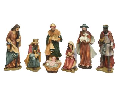 Weihnachten Gruppe poly 7 Figur h20 cm mlt Decoris