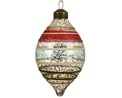 Olive Glas Antik Gold Organzaband Weihnachten Decoris