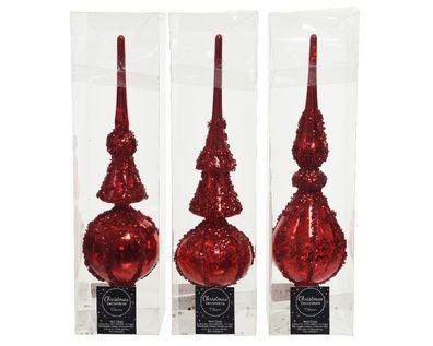 Glasschirm d8h31 cm Weihnachten rot a3 II Decoris