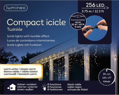 LED ccl cmpct l375h80 zwrt/wwt/kwrm Weihnachtsbeleuchtung Lumineo