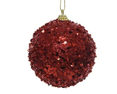 Weihnachtsdekoration Schaumstoff d8 cm Weihnachten rot Decoris