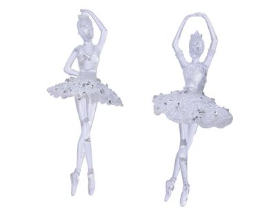 Ballerina plc hängen klar/silber sortiert Weihnachtskugel hangdeco Weihnachtsdekori