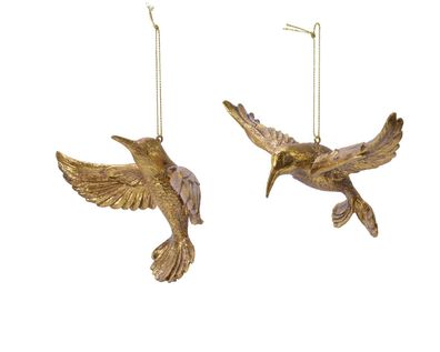 Hummingbird Kunststoff hängen goldenen Weihnachtskugel hangdeco Weihnachtsdekoris