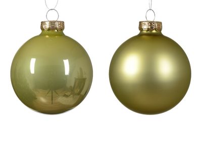 Weihnachtskugel glas d7 cm pistazie ass 8pcs Weihnachten Decoris