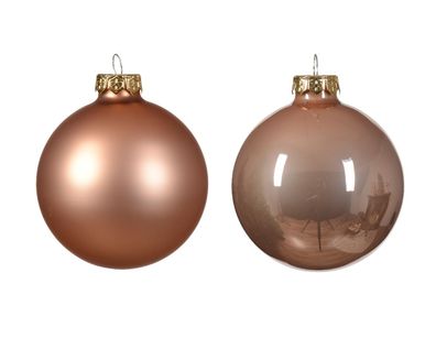 Weihnachtskugel glas d8 cm rosa ass 6pcs Weihnachten Decoris