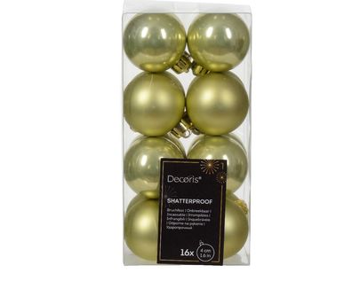 Weihnachtskugel plastik d4 cm pstch 16Stk Weihnachten Decoris