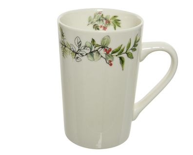 Becher Porzellan d6,70h12 cm weiß Decoris