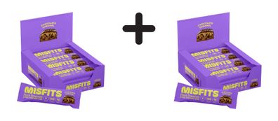 2 x Misfits Vegan Protein Bar (12x45g) Chocolate Caramel