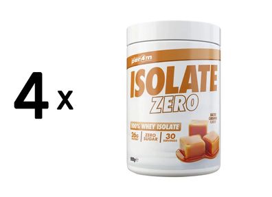 4 x Per4m Whey Isolate Zero (900g) Salted Caramel