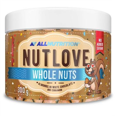 Nutlove Whole Nuts, Almonds in White Chocolate & Cinnamon - 300g