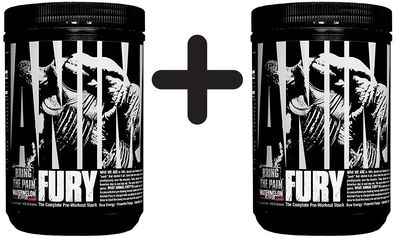 2 x Animal Fury, Green Apple - 495g