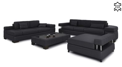 Sofagarnitur Ecksofa Design Sofa Couch Wohnlandschaft 3 + 2 + 1 Multifunktion Mersbu