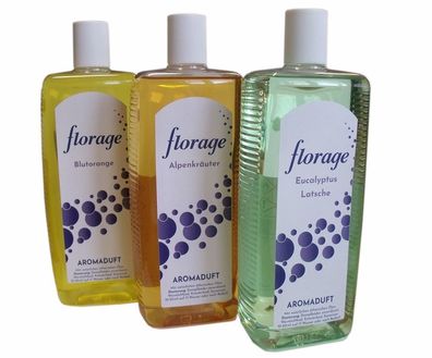 florage Aromaduft Konzentrat 1 L | 13 Duftsorten Dampfbad Sauna Aufguss Zubehör