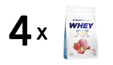 4 x Whey Protein Premium, Strawberry Summer - 700g