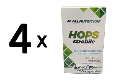 4 x Hops Strobile, 350mg - 100 caps