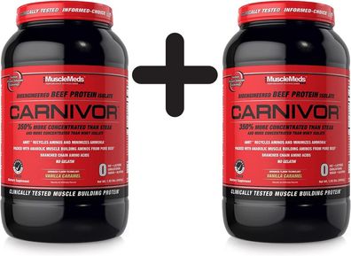 2 x MuscleMeds Carnivor, Vanilla Caramel - 957g