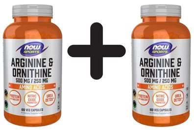 2 x Arginine & Ornithine, 500/250 - 100 caps