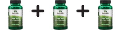 3 x Delayed-Release Leg Vein Essentials - 60 vcaps