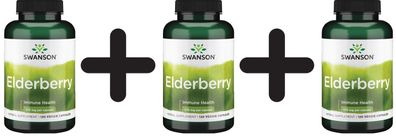 3 x Elderberry - 120 vcaps