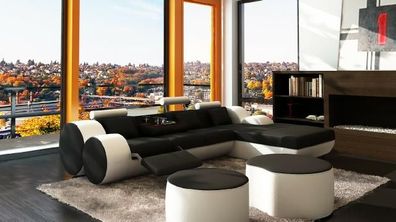 Designer Ledersofa Garnitur Eckcouch Leder Ecksofa - Bereits Aktiv