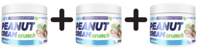 3 x 100% Peanut Cream, Crunch - 500g