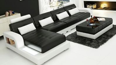 Ledersofa Sofa Eckcouch Ecksofa Sofagarnitur Designer Couch Wohnlandschaft