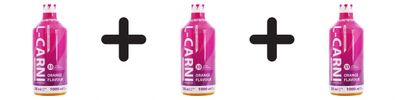 3 x L-Carni, Orange - 1000 ml