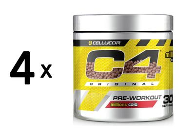 4 x Cellucor C4 Original (30 serv) Millions Cola