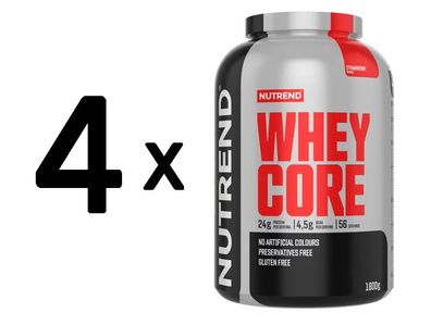 4 x Whey Core, Strawberry - 1800g