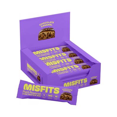 Misfits Vegan Protein Bar (12x45g) Chocolate Caramel