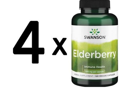 4 x Elderberry - 120 vcaps