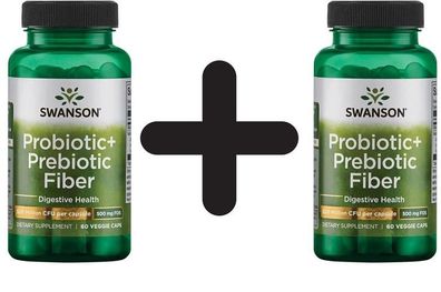 2 x Probiotic+ Prebiotic Fiber - 60 vcaps