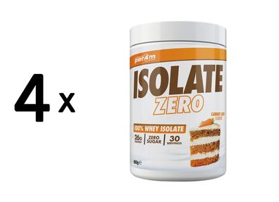 4 x Per4m Whey Isolate Zero (900g) Carrot Cake