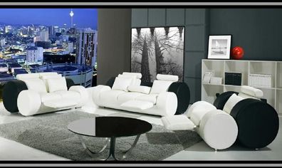 Ledersofa Leder Couch 3 + 2 + 1 Sitzer Polstergarnitur Designer Sofa Neu Garnitur !!