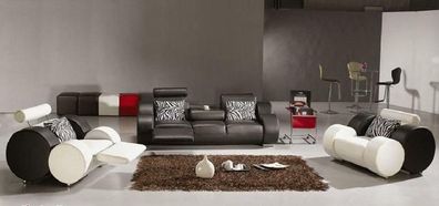 Ledersofa Leder Couch Garnitur 3 + 2 + 1 Sitzer - Bereits Aktiv