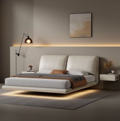 Weißes Wandbett Schlafzimmer Designer Holzgestell Möbel Doppelbetten