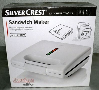 SC SSWMD750A1 Sandwich gerät Macker Antihaft 750W automatische Temperatur Weiß