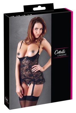 Cottelli Lingerie - Strapshemd und String - (75B-S,80B-M,80C-L,85C-XL)