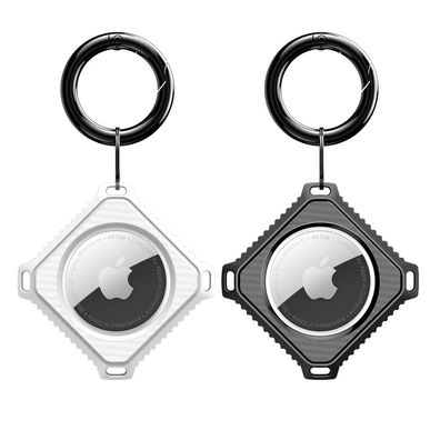 2x Dux Ducis Silikon Case für AirTag Schutz Hülle Cover Schlüsselanhänger Apple