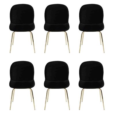 Gruppe Garnitur Stühle 6X Stuhl Set Textil Polster Sitz Edelstahl Esszimmer Neu
