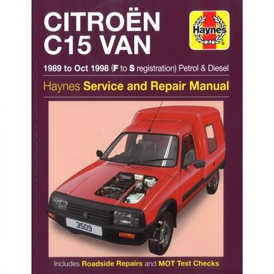 Citroen C15 Van Transporter 1989-10.1998 Benzin Diesel Reparaturanleitung Haynes