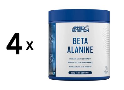 4 x Applied Nutrition Beta Alanine (300g) Unflavoured